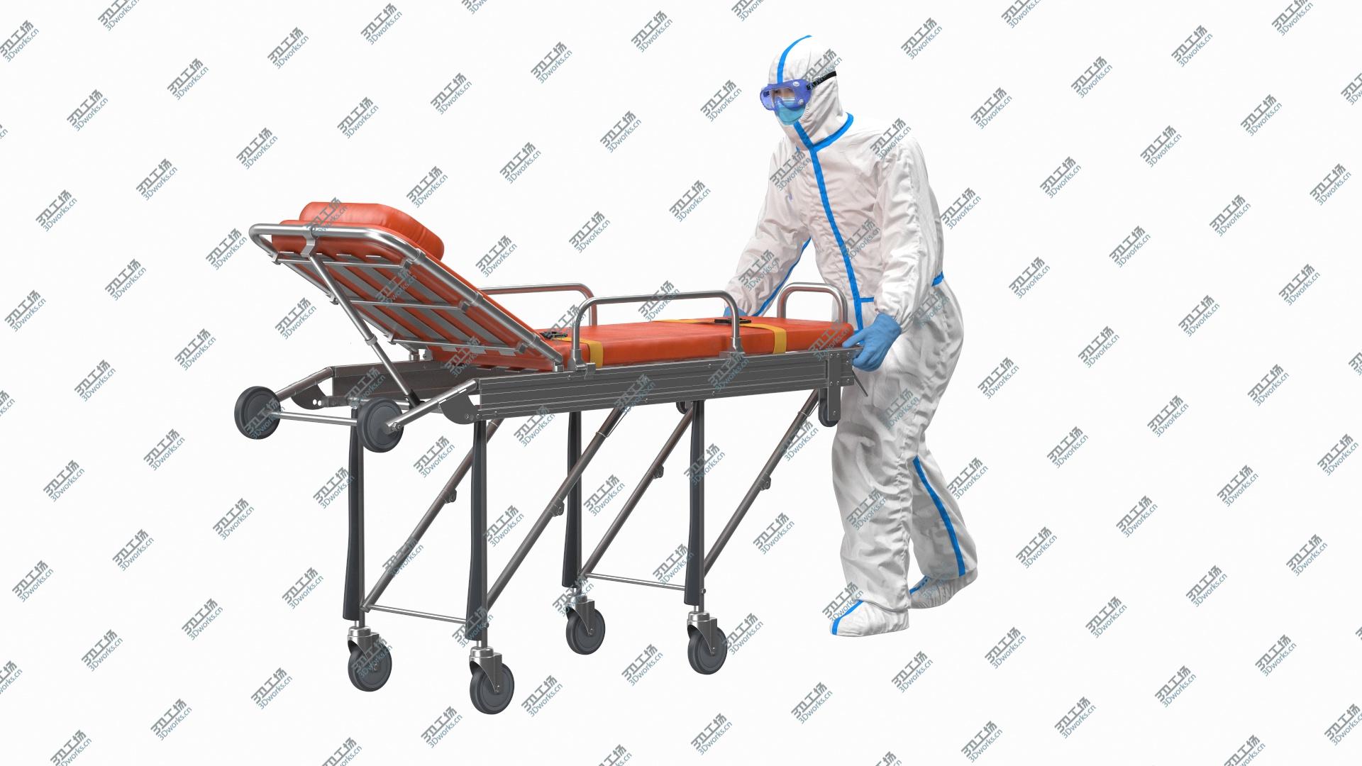 images/goods_img/20210313/Protective Suit with Stainless Steel Ambulance Hospital Bed Gurney 3D model/3.jpg
